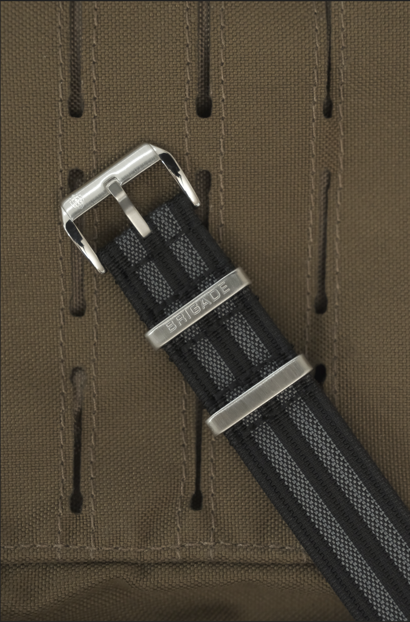 Brigade: Spectre Bond - Ribbed Nylon Watch Strap