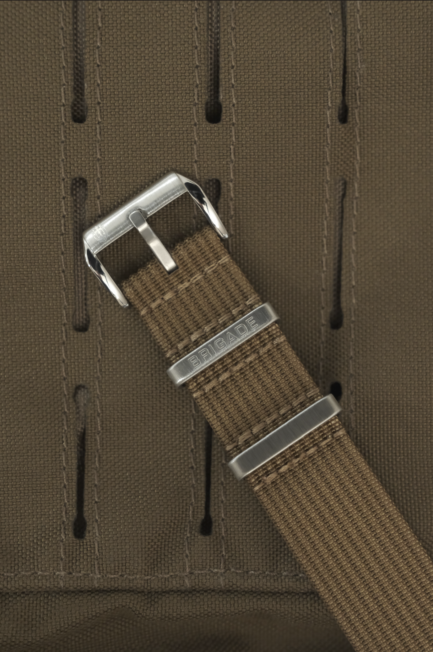 Brigade: Coyote Brown - Ribbed Nylon Watch Strap