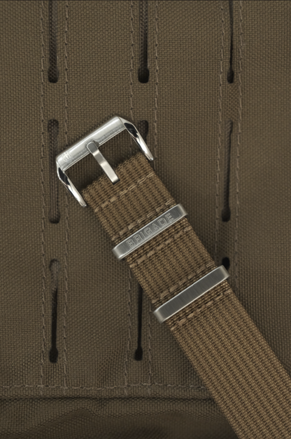 Brigade: Coyote Brown - Ribbed Nylon Watch Strap
