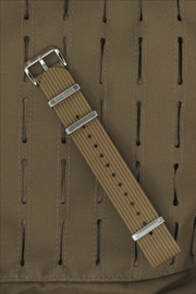 Brigade: Coyote Brown - Ribbed Nylon Watch Strap