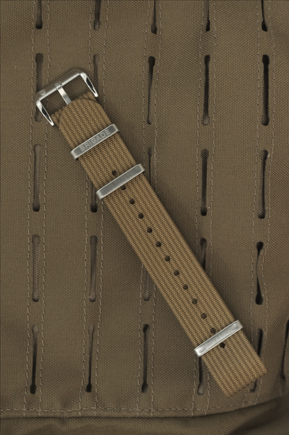 Brigade: Coyote Brown - Ribbed Nylon Watch Strap