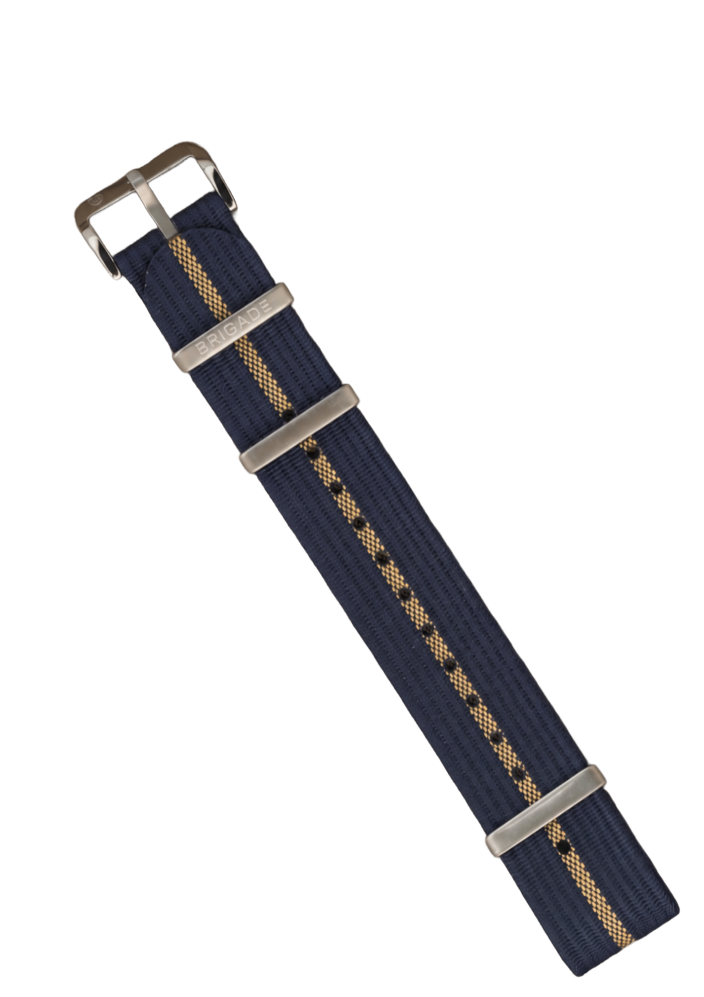 Navy Blue and Buff Yellow Nato Strap
