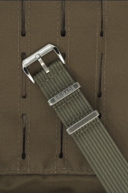 Brigade: OD Green - Ribbed Nylon Watch Strap